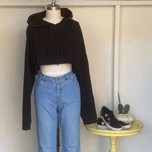 Reworked Crop Faded Hoodie Men's L